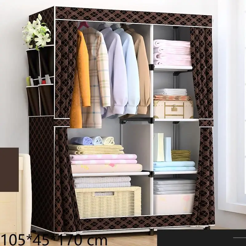Armario Tela хранение Armadio Dormitorio комод Moveis Yatak Odasi мобильный шкаф Guarda Roupa Mueble мебель для спальни шкаф - Цвет: Version AK
