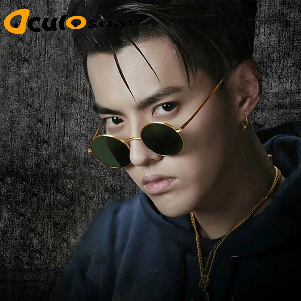 

2019 Fashion Classic 3447 Round Metal Style Sunglasses Men Women Vintage Retro Brand Design Sun Glasses Oculos De Sol