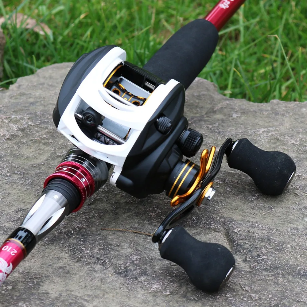 Sougayilang Casting Drum Type Reel Wheel Baitcasting Fishing Reel 9+1BB High Speed 7:1 Gear Ratio Coil Wheel Drum Trolling Reel