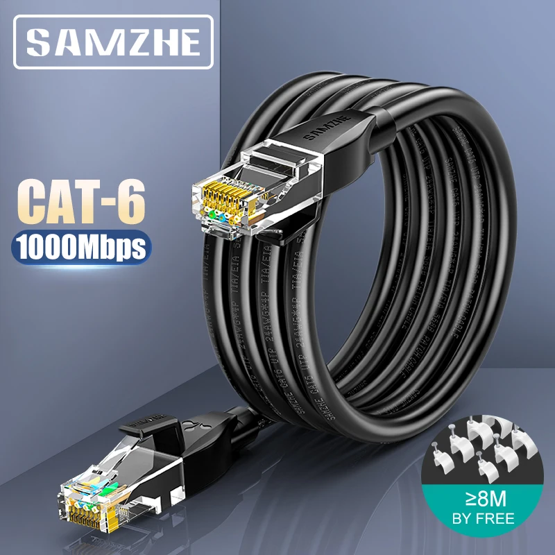 SAMZHE CAT6 круглый Ethernet Cat 6 Lan кабель RJ 45 сетевой патч-корд для маршрутизатора ноутбука RJ45 Интернет-кабель