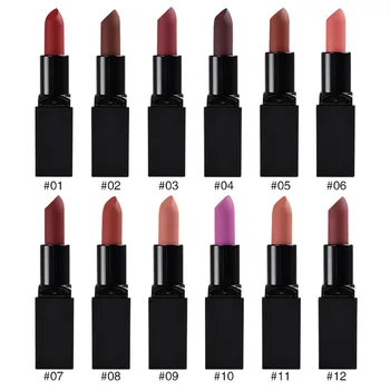 

Logo Customized 12 Colors Matte Lipstick Long Lasting Waterproof Lip Stick Lip Tint Beauty Lip Makeup Cosmetics