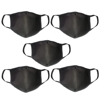 

5PCS Mask Polyester Fiber Printing Mask Non-Adjustable Earrings Reusable Mask Breathable Face Mask Mouth Caps Washable Mouth Mas