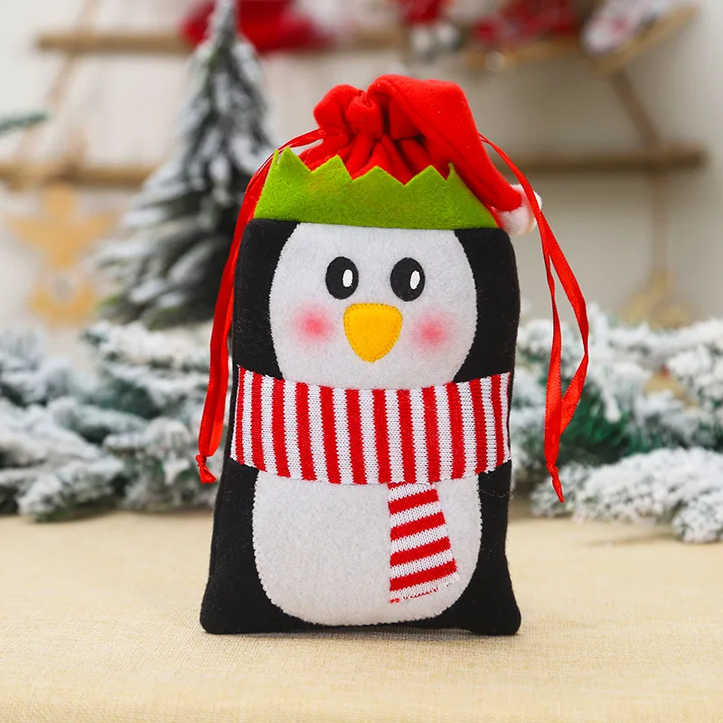 4 new year Christmas Shopping Bag Storage Package Drawstring Bag Small Coin Purse Travel Women Cloth Bag Gift Santa Claus Xmas - Цвет: 4