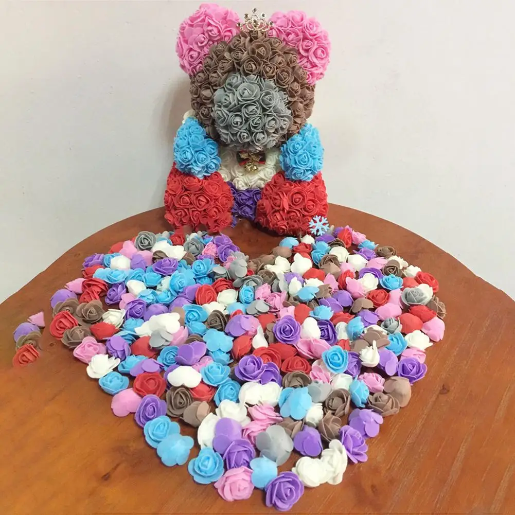 Новое поступление 500 шт 3 5 см ПЭ пена Искусственный цветок розы DIY медведь кукла