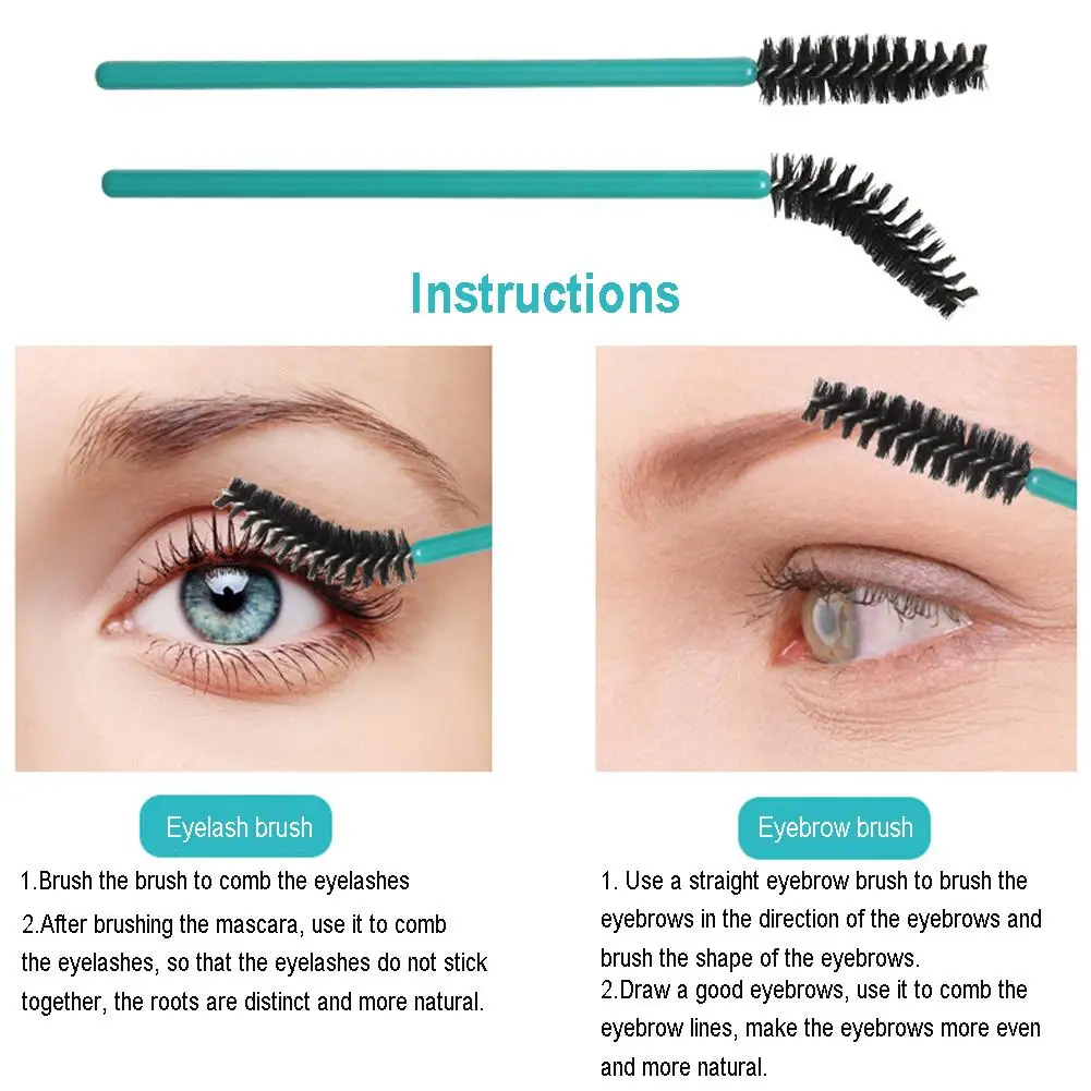 250PCS Disposable Nylon Eyelash Mascara Applicator Wand Brush Eyebrow Brushes Makeup Tools Mascara Comb Brushes