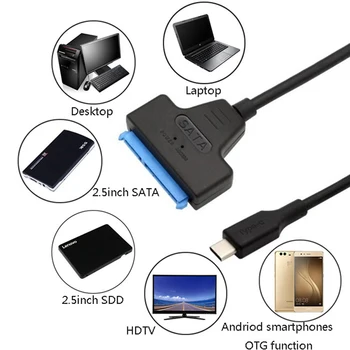 

SATA to USB 3.1 Cable Adapter USB Type C SATA Converter for 2.5'' HDD/SSD