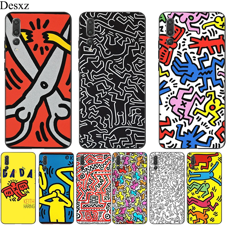 Мобильный Силиконовый чехол для телефона Honor Note 10 View 20 6A 7A 7C 7X8 8X 8C 9X9 Lite Pro Cover Keith Haring