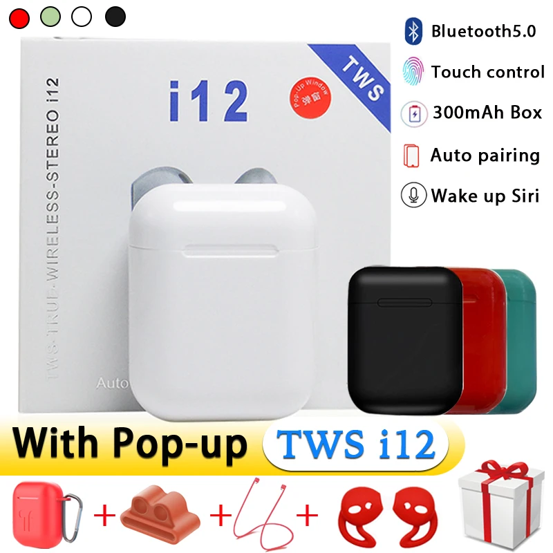 I12 TWS беспроводные Bluetooth наушники спортивные Беспроводные с аксессуары для