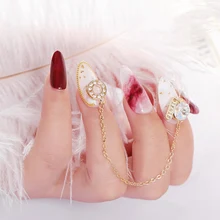Хрустальные Стразы для ногтей сплав золото для ногтевого дизайна украшения Модные Цепочки Кисточкой Украшения маникюрные инструменты набор Dekor