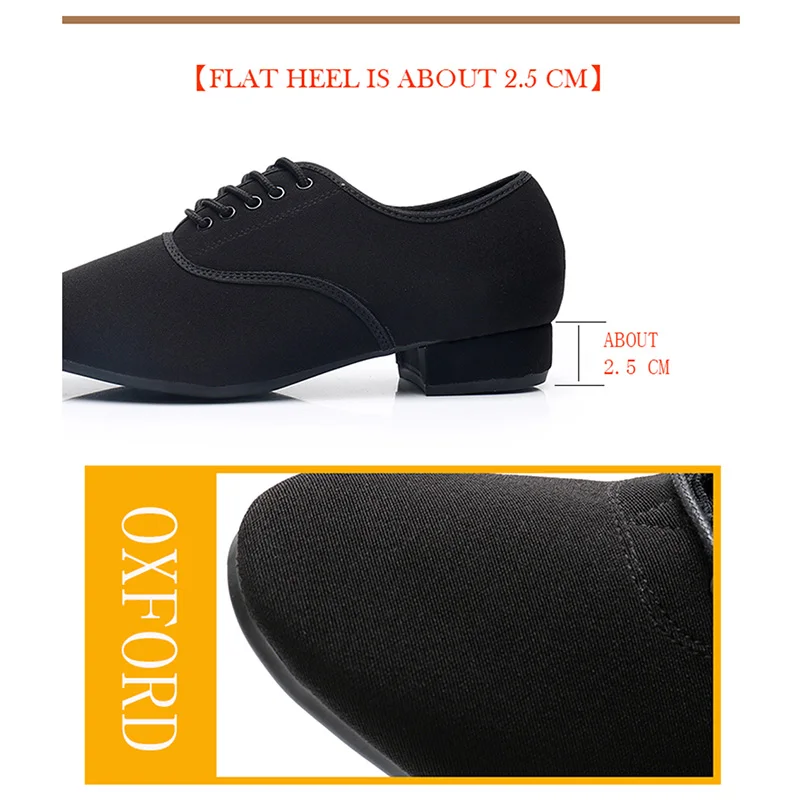 DIPLIP New Modern Men's Ballroom Dance Tango Flamenco Shoes Oxford Cloth  Dance Shoes Latin Dance Shoes