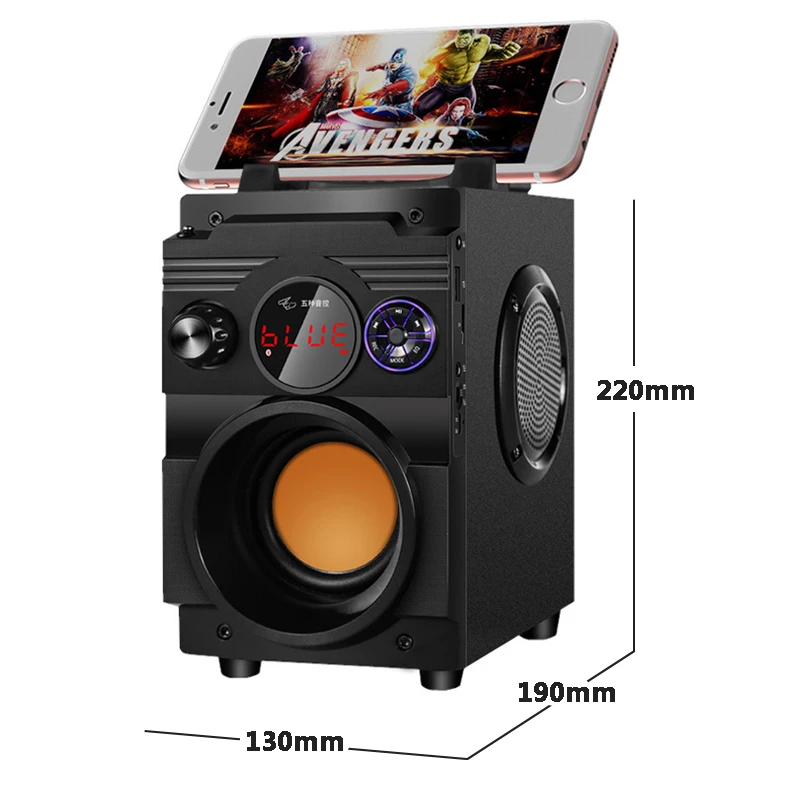 

20W Portable Big Power Bluetooth Speaker 3D Stereo Wireless Column Subwoofer Bass Party Speakers Sound Box Support FM Radio AUX