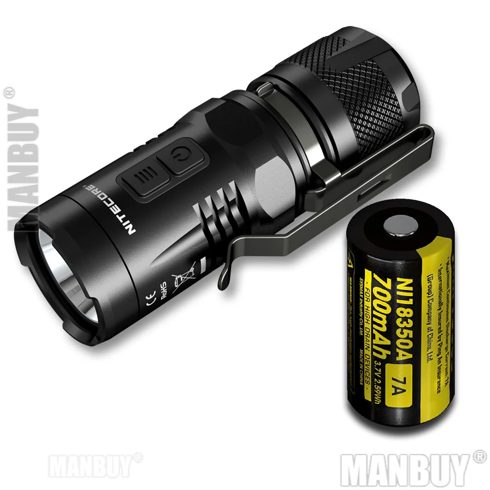 Sale Nitecore Ec11 900 Lumens Flashlight With 18350 Rechargeable