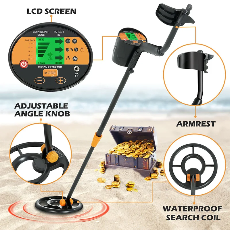 

Waterproof LCD Metal Detector Gold Digger Deep Sensitive Hunter Search Coil High Sensitivity S7 #5