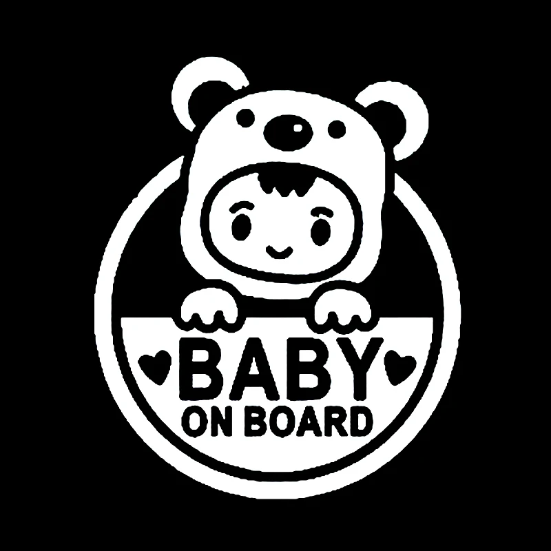 

15*13cm Baby On Board Car Stickers Cute And Interesting Car Accessories a decals Cartoon jdm Art Painting Vinyl Decor Decals