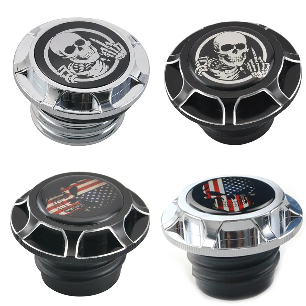 

Skull Fuel Gas Tank Oil Cap Cover Fit for Harley Sportster XL 1200 883 X48 Dyna Softail Touring FLHR Motorcycle Accessories