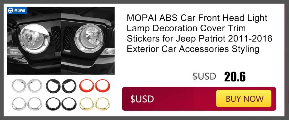 MOPAI ABS автомобильный передний головной светильник, декоративная накладка, наклейки для джипа патриота 2011-, внешние автомобильные аксессуары, Стайлинг