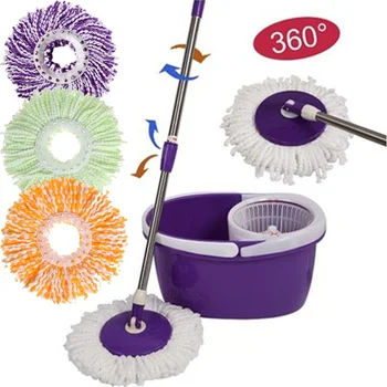 

2020 New Practical Magic 360 Degree Mop Head Easy Magic Floor Mop Microfiber Spin Spinning Rotating Head