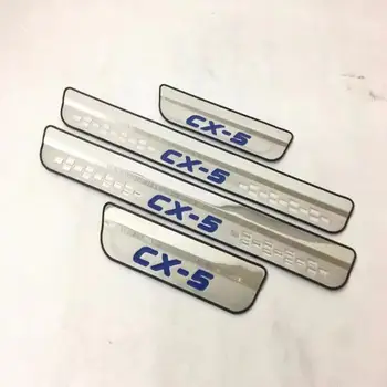

for Mazda CX-5 CX5 2017 2018 2019 2020 Car Styling Door Sill Sills Pedal Cover Scuff Plate Guard Protectors Car Sticker