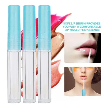 

20pcs Refillable Lip Gloss Bottle DIY Empty Lip Oil Tube Container 1.3ml/pc Blue Cap Refillable Perfume Bottle Makeup Accessory