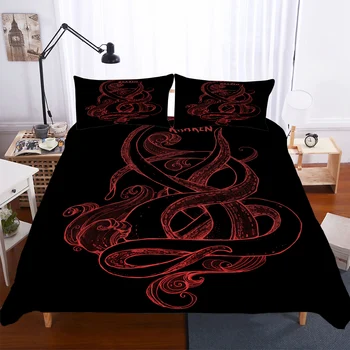 

yi chu xin 3D Bedding Set Big octopusyi Cartoon kids Duvet Cover Marine life Bed Set comforter bedding sets king