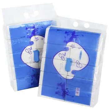 

10 Pack Wood Pulp Extractable Toilet Paper 3-Ply Sheet Pumping Tissue Napkin