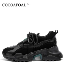 COCOAFOAL Women's Sneakers Trend Shoes For Dad Women Thick Soled Fashion Running Shoes Platform Women Lacing Zapatillas Mujer