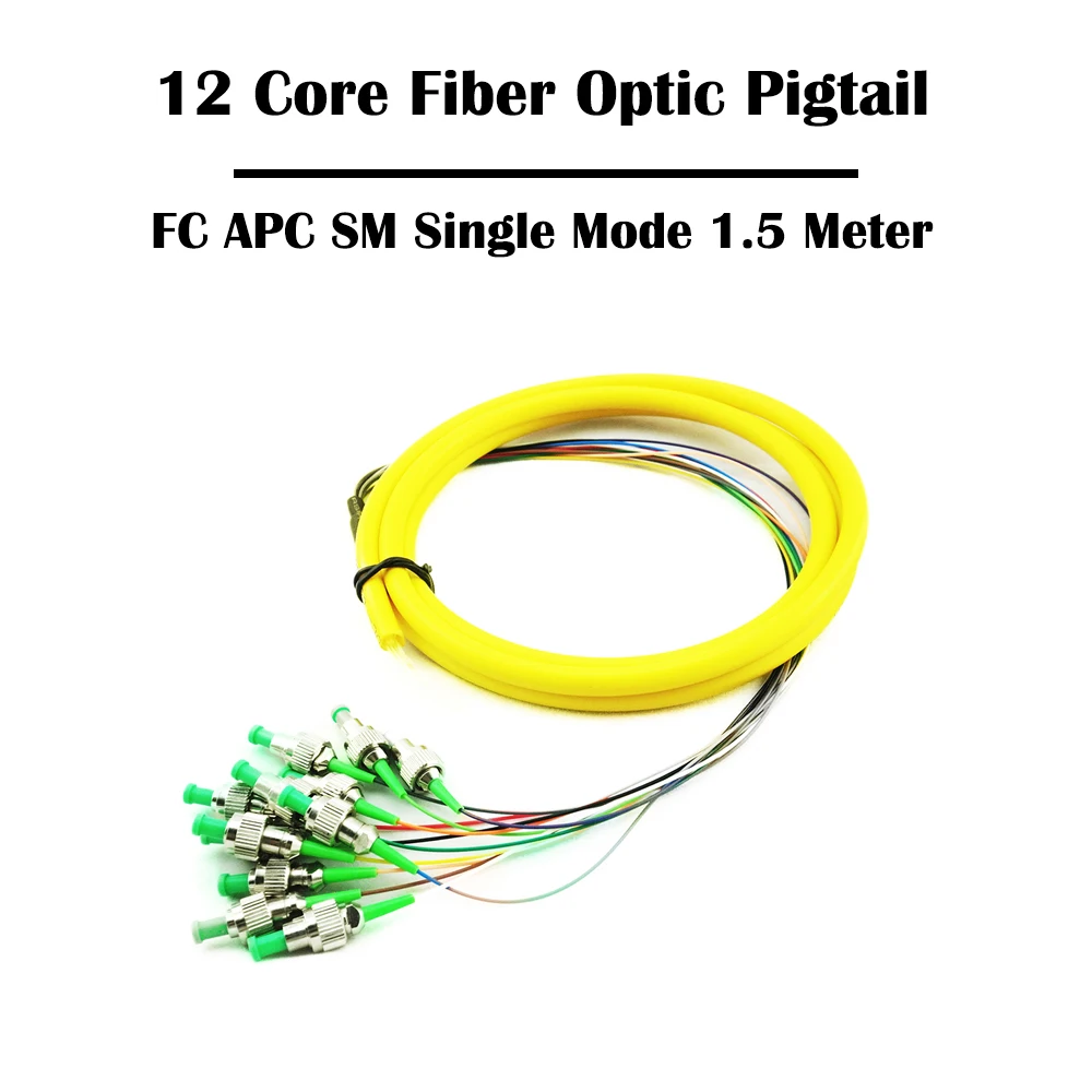 10 шт. 1 5 м FC UPC/APC SM Singel Mode мм Мульти режим FTTH 12 ядро волоконно оптический Pigtail Ethernet