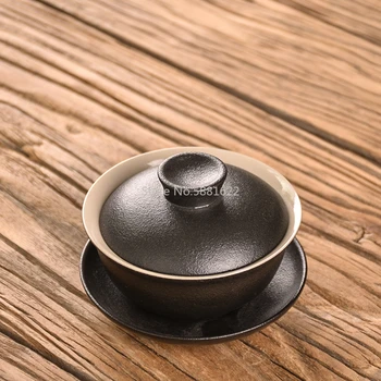 

Black Japanese Ceramic Teapot Gaiwan Tea Cup Ceramic Tea Sets Kung Fu Tea Set 100ml