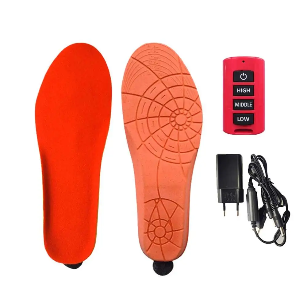 

New USB Charging Electric Heated Insoles For Shoes Winter Warmer Foot Heating Insole Boots Rechargeable Heater Pads Soles Unisex