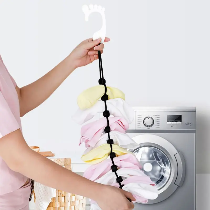 Multi-Function Hanging Socks Rack Portable Sock Storage Organizer Sock Cleaning Auxiliary Tools Drying Socks Tool Storage Hanger