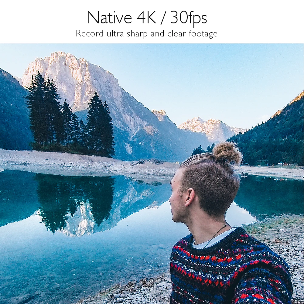 AKASO 4K 액션 카메라, V50X 터치 스크린, 4 배 줌 스포츠 카메라, 131 피트 방수 카메라 지지대, 외부 마이크 리모컨