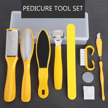 

Professional 10pcs/set Pedicure Tool Foot Care File for Feet Heels Toe Cuticle Kit File Pedicure Set Beauty Pusher Remover Tool