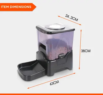 

【US Warehouse】PF-10A High Capacity Portion Control Automatic Dog Feeder Food Dispenser Black