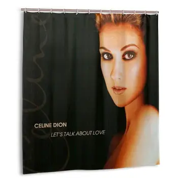 

Celine Dion Shower Curtain with Hooks bathroom Waterproof Polyester Fabric