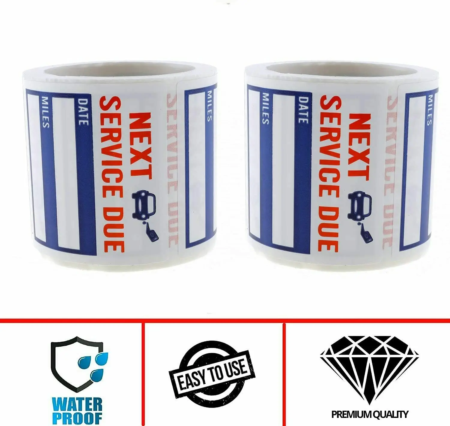   ƼĿ 150 Pcs 2x2 Blue Next Service Due Reminder ƼĿ   Drop Shipping