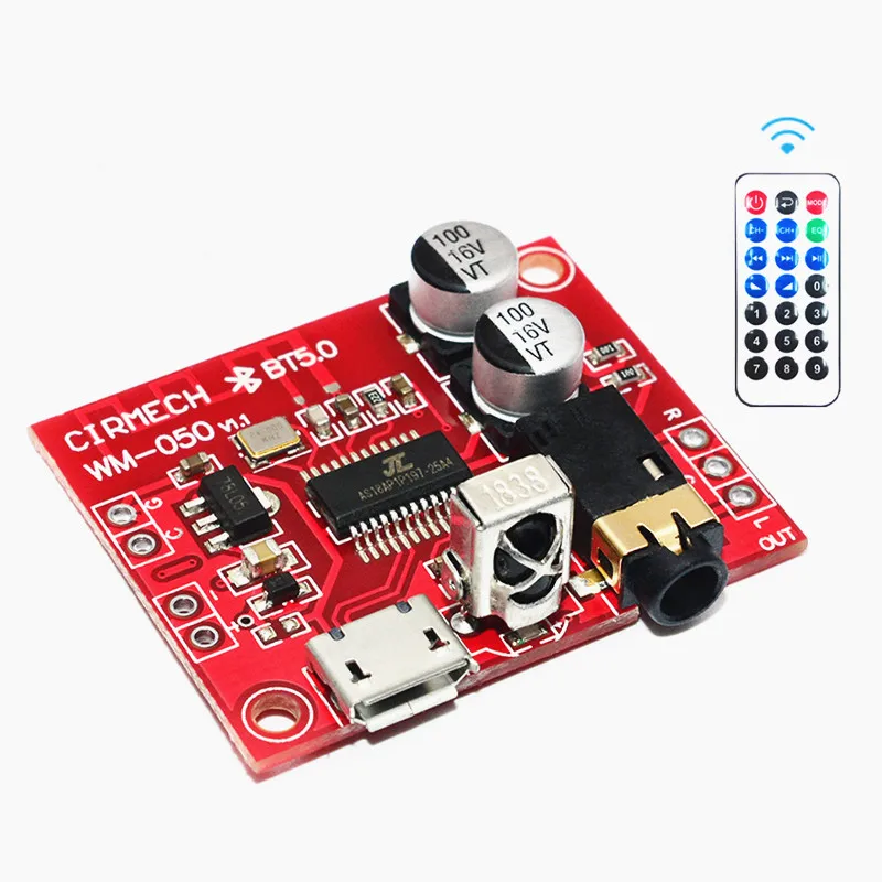

Bluetooth 5.0 Decoder Board HIFI Stereo Audio Receiver Module + Remote Control