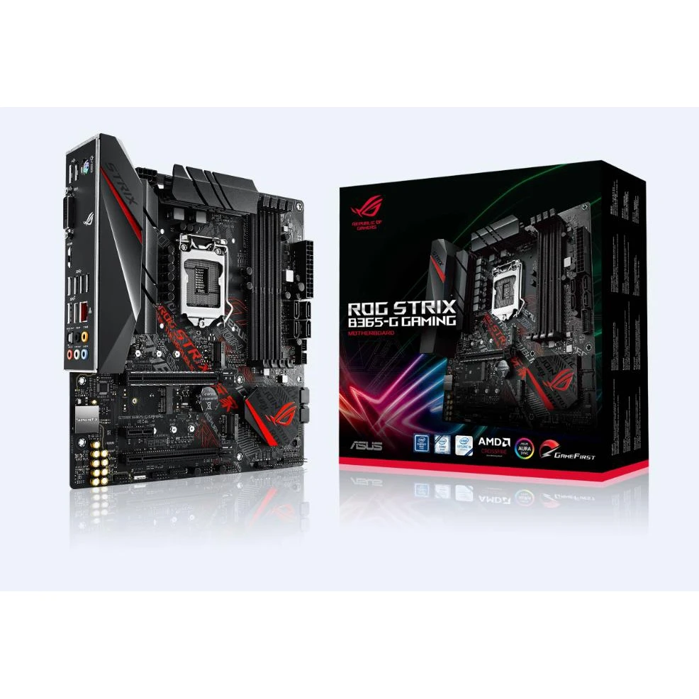 Материнская плата Asus ROG STRIX B365-G GAMING Soc-1151v2 Intel B365 4xDDR4 mATX AC`97 8ch(7.1) GbLA