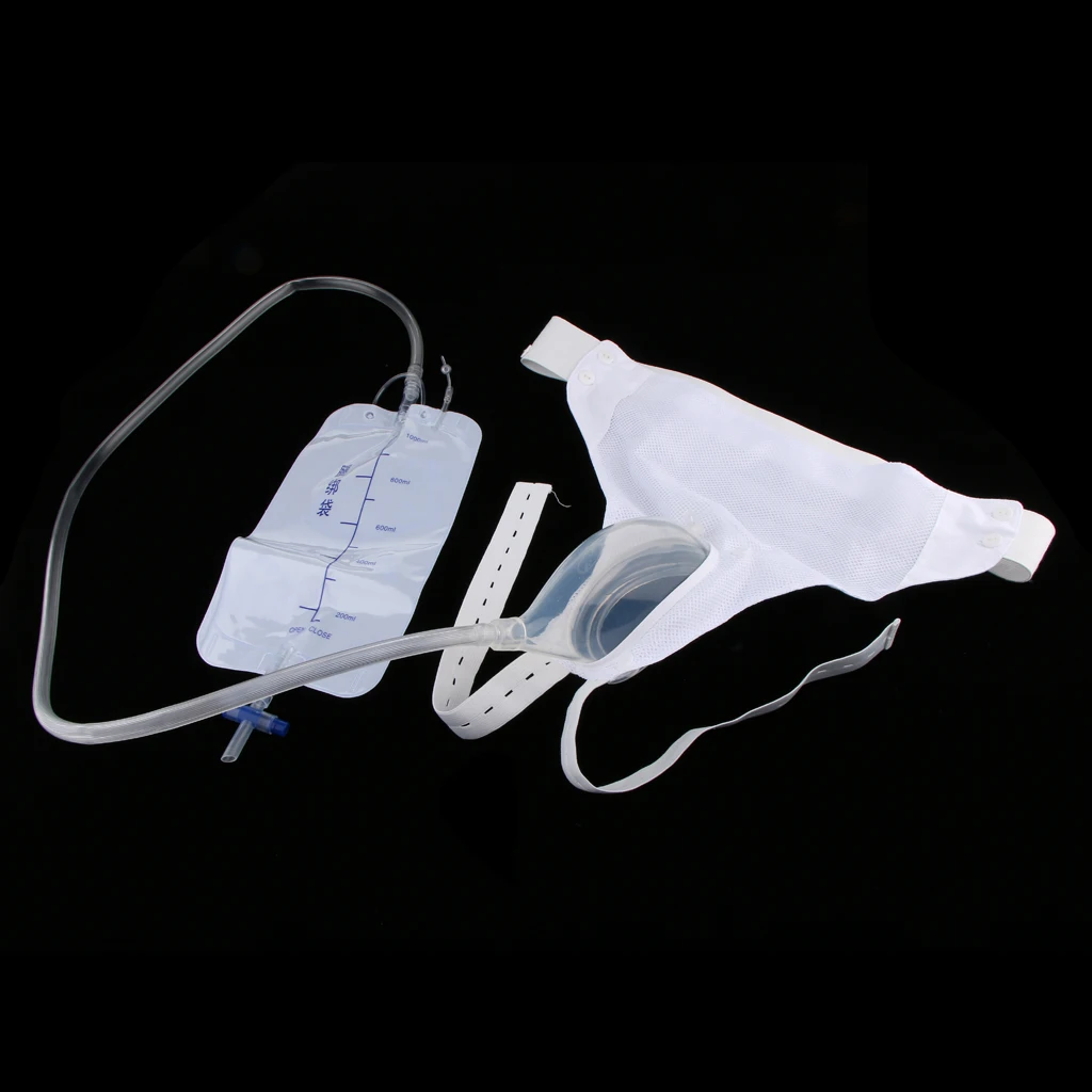 5pcs 1000ml Reusable Male Urinal Leg Bag Incontinence External for Sick Elderly Fractures Paralysis Urinary Frequency