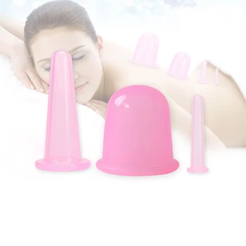 

OPHAX 3pcs Silicone Body Facial Massage Vacuum Cupping Therapy Set For Face Neck Back Eye Massager Suction Cans