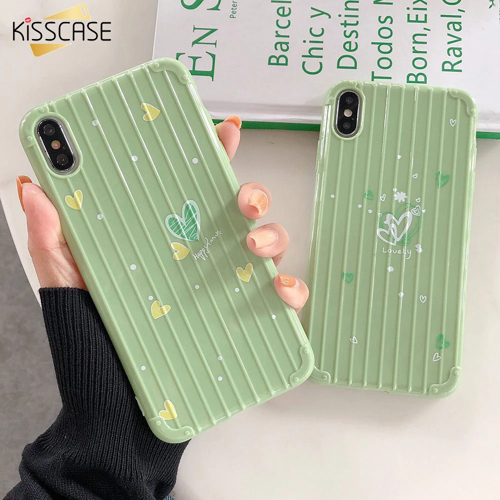 KISSCASE сплошной цвет милый чехол для iPhone XR 8 6 6s 7Plus X XS MAX мягкий TPU 6Plus Plus 7 Etui |