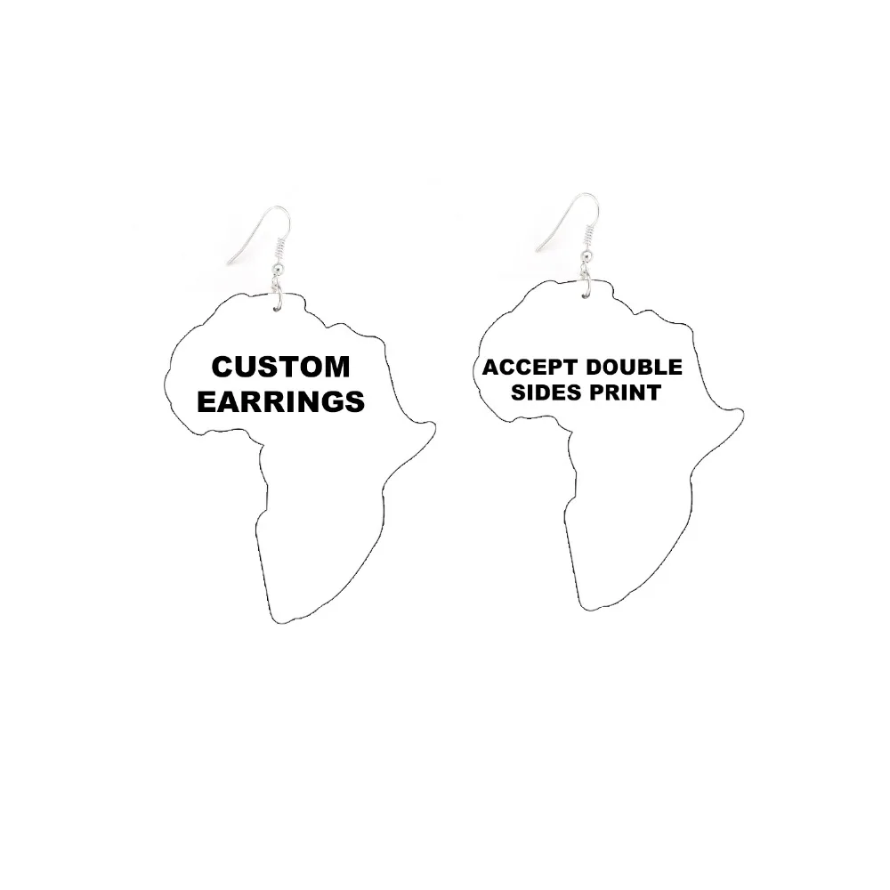 customized map earrings