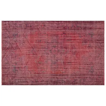 

Handmade Red Vintage Overdyed Turkish Area Rug 183x290 Cm-6'0''X9'6''