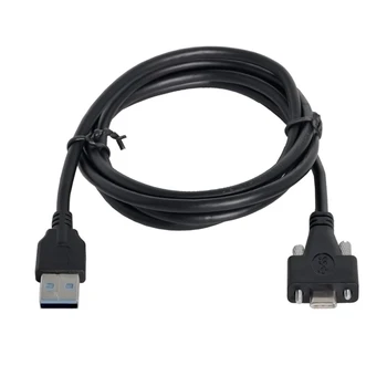 

USB 3.0 Type-A Male to USB 3.1 Type-C Male Data Cable Panel Mount Screw Locking USB Type C 3.1 Gen 1 Cable