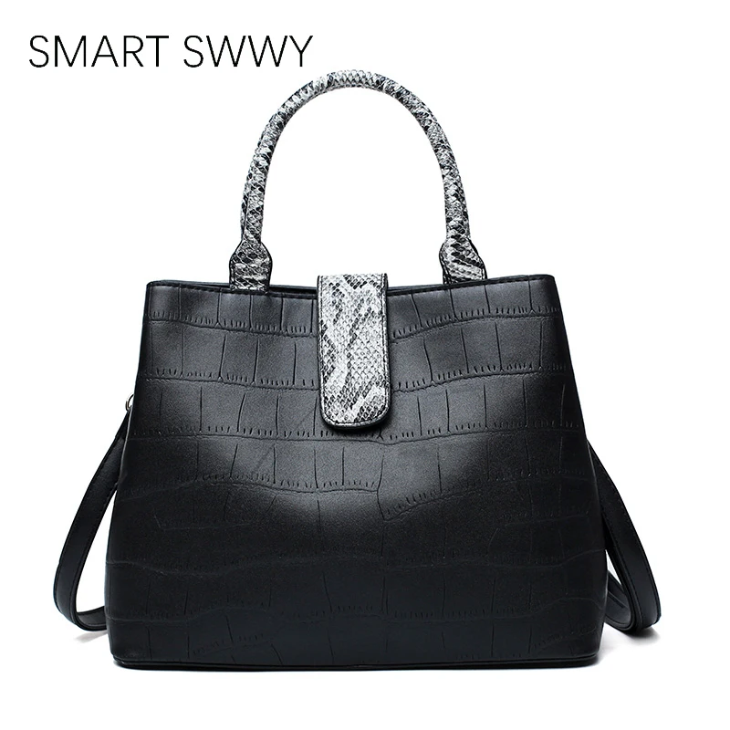 

Luxury Handbag Women Bags Designer Fashion Stone Pattern Large Shoulder Bags High Quality Tote Crossbody Bags For Women 2019