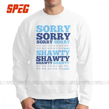 

Men's Sorry Sorry Shawty Super Junior Sweatshirt Vintage Pullover Cotton Hoodie Autumn Tops