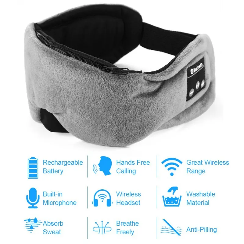 Высокая мода наушники для сна Bluetooth 5,0 маска для глаз для мужчин и женщин с шумоподавлением маска для сна с регулируемым ремешком