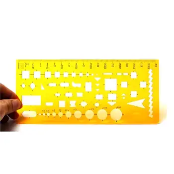 

New Resin Circles Geometric Template Ruler Stencil Students Design Drawing Tool Measuring New H8A3