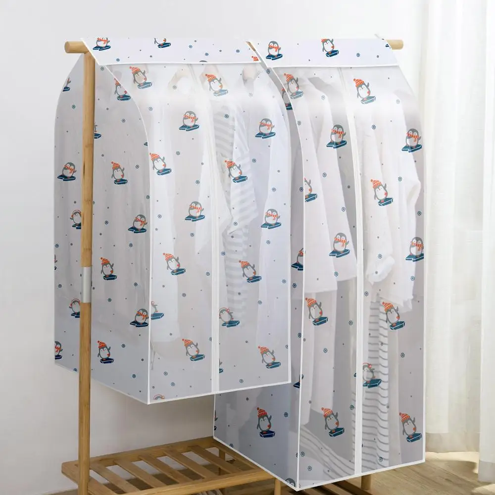 Large 3D Zipper Clothes Dust Covers Wardrobe Suit Storage Bags Closet