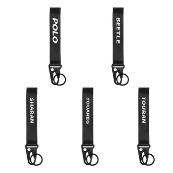 

1pcs Car Key Ring Ribbon Lanyard Key Chain Key Holder Hang Rope for Volkswagen VW PRADO POLO BEETLE SHARAN TOUAREG TOURAN