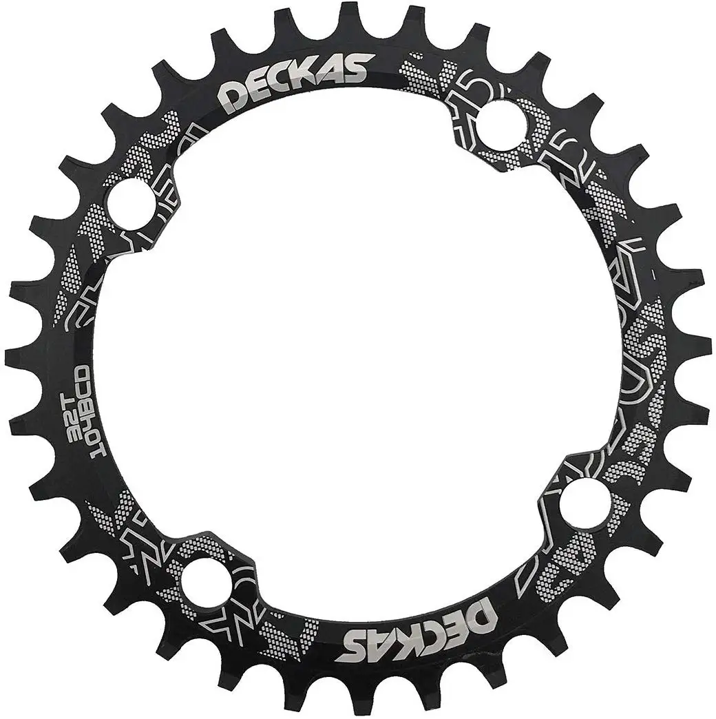 Black disc 34T Deckas 104BCD круглая узкая широкая цепь MTB горный велосипед 104BCD 32T 34T 36T 38T Запчасти для зубной пластины - Цвет: Black disc 34T